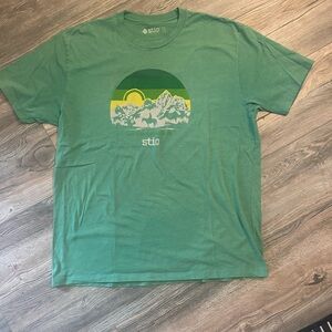 Stio Green Graphic Men's T-Shirt XL Tee Shirt Mountains